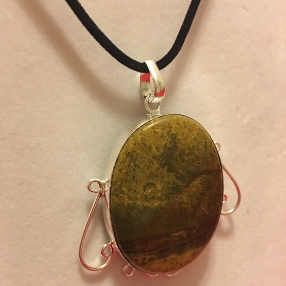 Beautiful Large Brown Stone Pendant